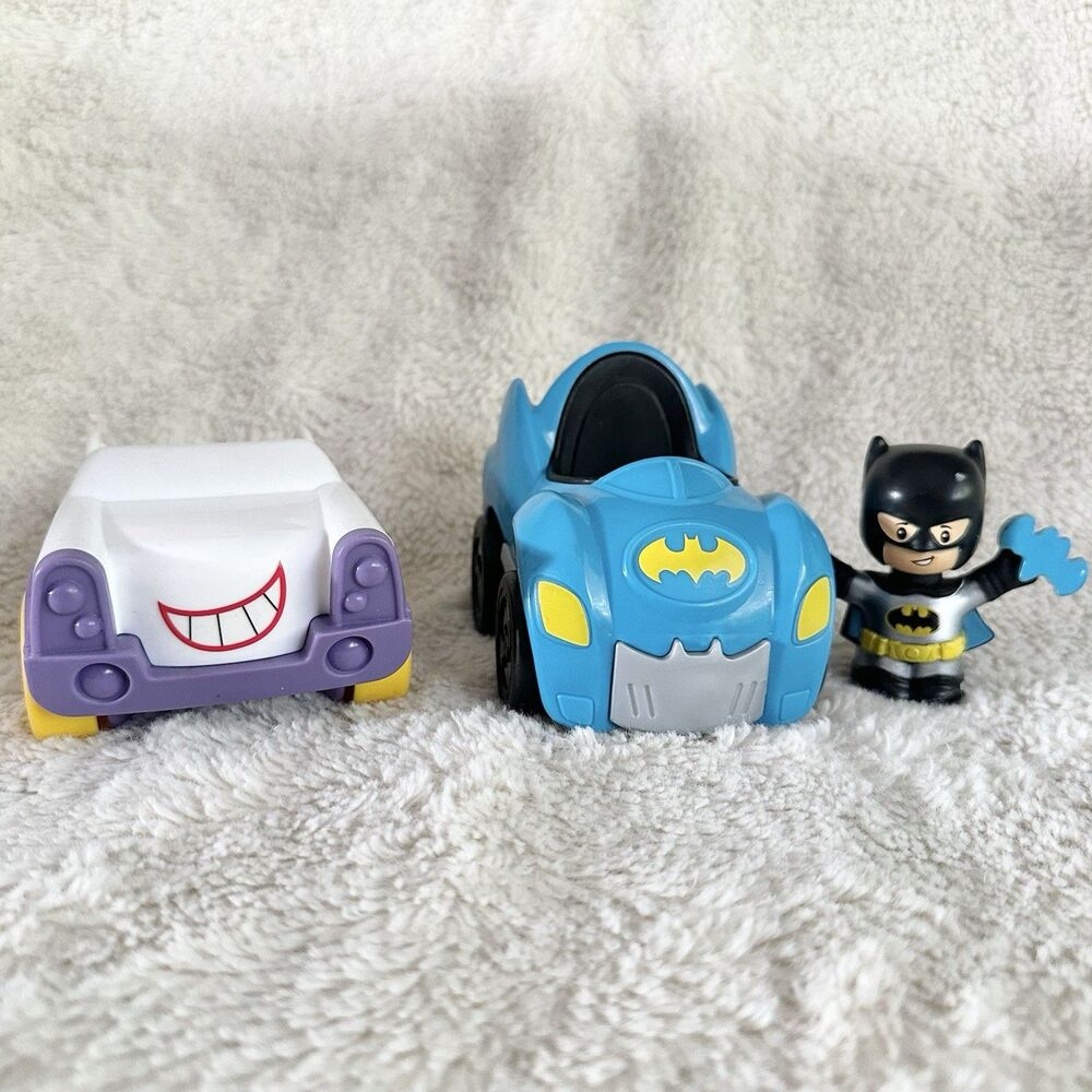 Fisher Price Little People Batmobile Joker Cars Batman Figure DC Comics